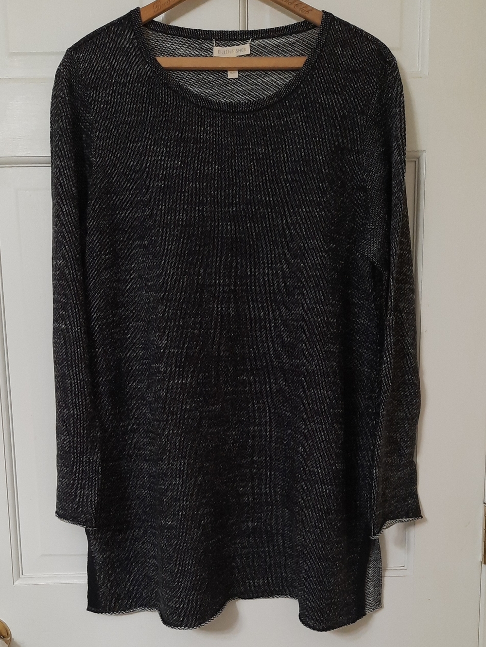 Eileen Fisher Charcoal Marled Crew Neck Sweater